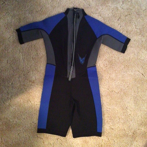 HO Sports X-Factor Kids Black and Blue, Short Sleeve, Zipper-Back, Shorty Spring - Picture 2 of 5